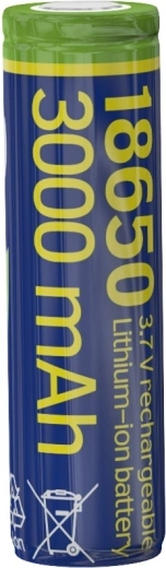 Batteria agli ioni di litio 18650, 3,7 V, 3000 mAh, poli piatti (10C)