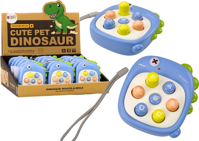Gioco whack a mole dinosauro blu