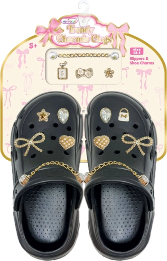 Sandali da bambino DELUX neri con accessori, taglia 33–34 (220 mm)