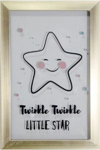 Quadro con stellina con cornice 20 × 30 cm