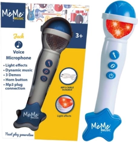 Microfono per bambini Meme con effetti luminosi e sonori blu