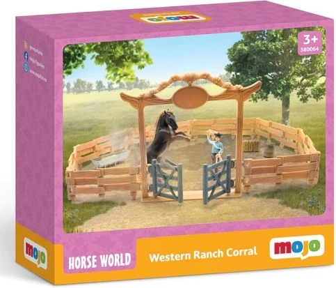 Ranch western per bambini con cavallo e cowboy