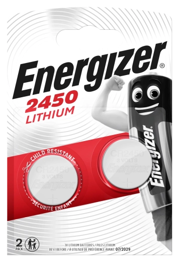 Energizer CR2450 batterie a bottone al litio 3 V, confezione da 2 pezzi