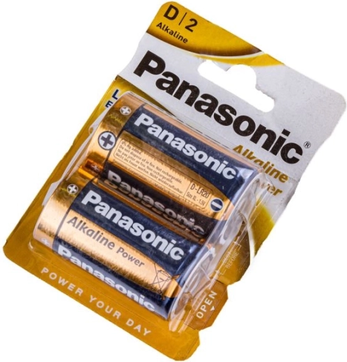 Batteria alcalina Panasonic LR20 (D) 1,5 V - blister 2 pezzi