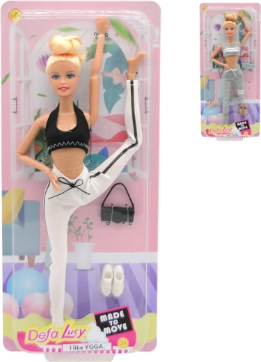 Bambola snodata DeFa Lucy in abbigliamento sportivo fitness 29 cm - 1 pezzo