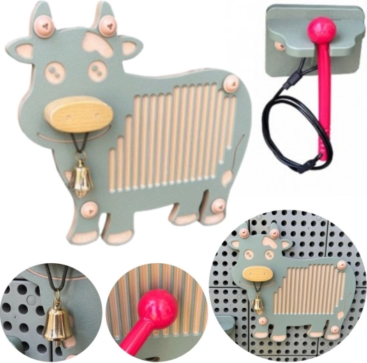 Masterkidz guiro strumento musicale mucca per pannello STEM
