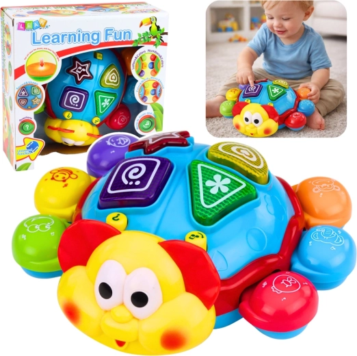 Coccinella interattiva in fuga – giocattolo educativo per bebè che gattonano con luci e melodie