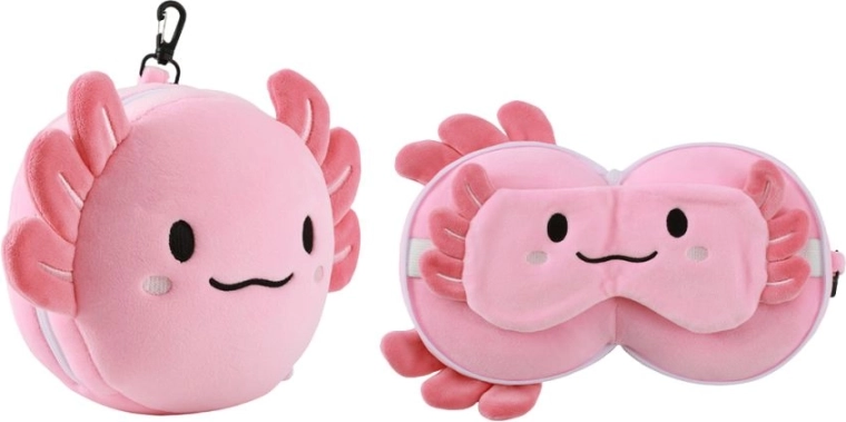 Cuscino da viaggio con mascherina per gli occhi Axolotl i-Total