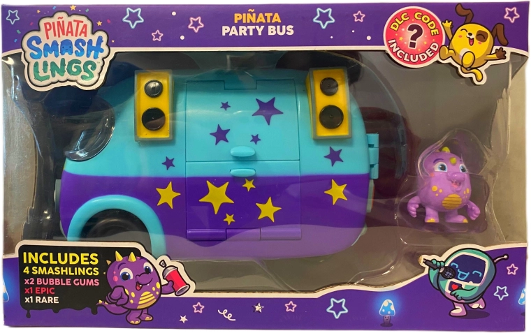 Autobus party PINATA SMASHLINGS con 4 figurine