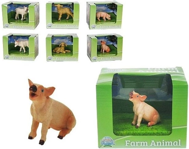 Kids Globe figura di animale da fattoria (pecora, maiale o capra) 1:32