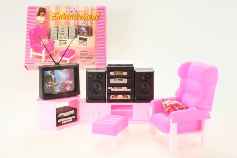 Parete soggiorno Glorie – set di mobili per bambole