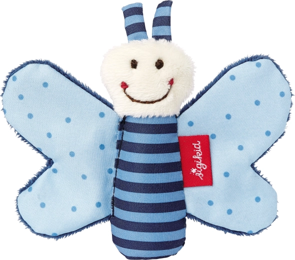 Sigikid primo peluche consolatore farfalla blu con fruscio