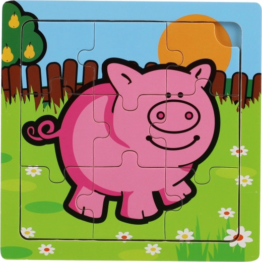 Puzzle di legno Teddies i miei primi animali: cavallino