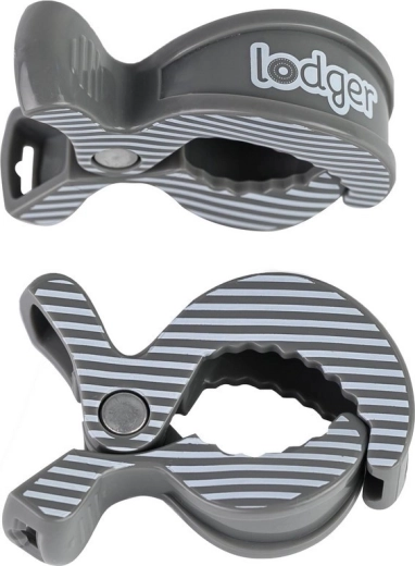 Clip per swaddle Lodger carbon stripe - confezione da 2