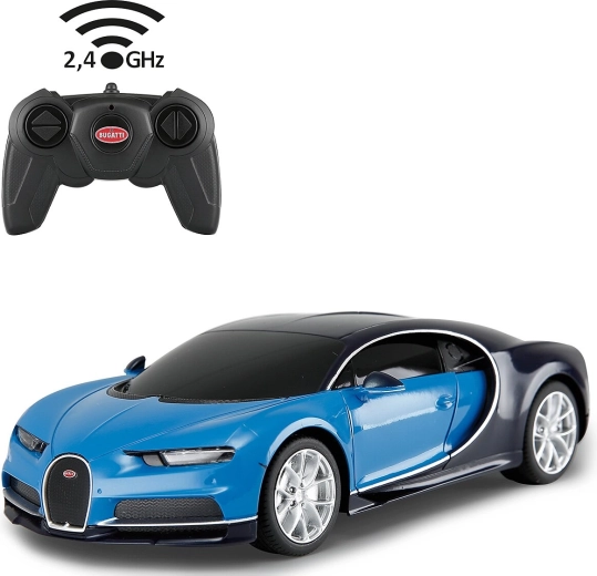 Jamara Bugatti Chiron auto RC 1:24 2,4 GHz blu - 1 pezzo