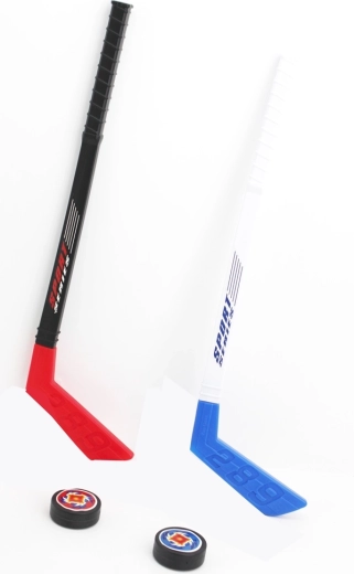 Set di mazze da hockey con disco per bambini 2 pz