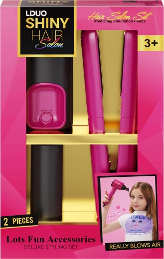 Set da parrucchiera con suoni – piastra 2 pezzi e accessori