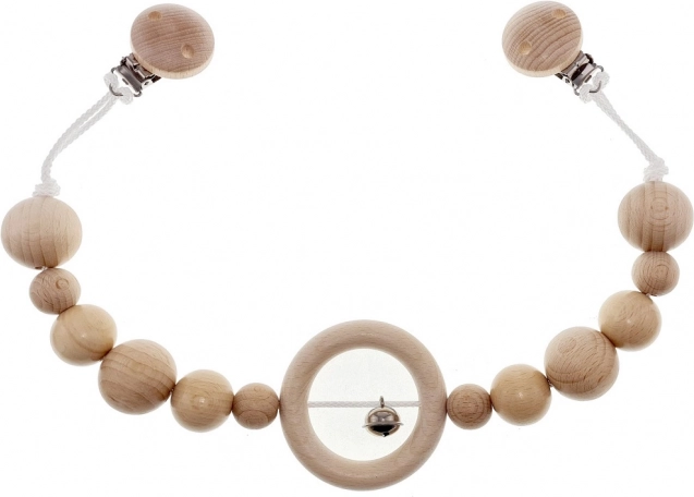 Hess Catenella per passeggino con campanellino naturale lunga