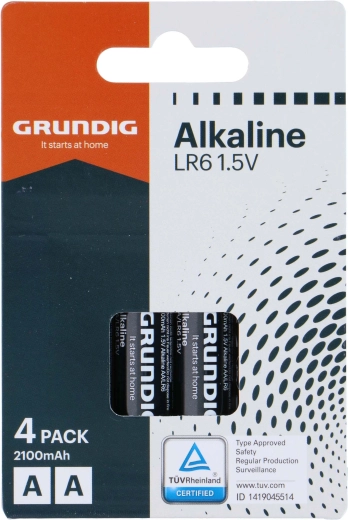 Batterie alcaline AA GRUNDIG 2100 mAh, 4 pz