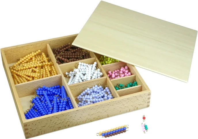 Moyo scatola di perline Montessori – scale colorate (1–10)