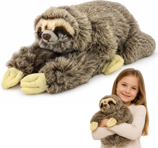 Bradipo di peluche realistico con chiusure in Velcro sulle zampe 34 cm - 1 pezzo