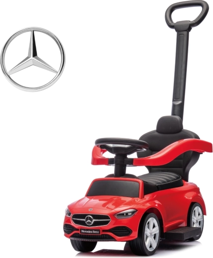 Cavalcabile Milly Mally con maniglione di guida Mercedes C-Class Deluxe rosso