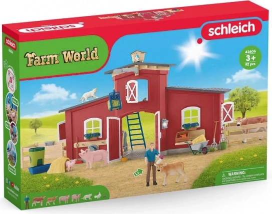Grande Stalla con Animali e Accessori Farm World