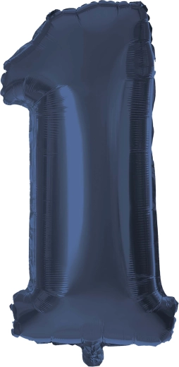 Palloncino in foil cifra 1 30 cm blu TORO
