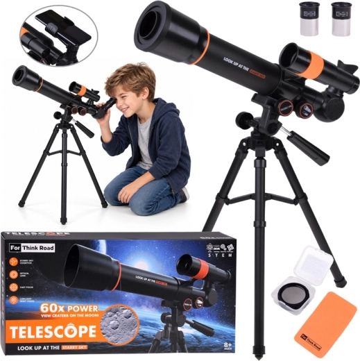 Telescopio astronomico per bambini con treppiede in metallo