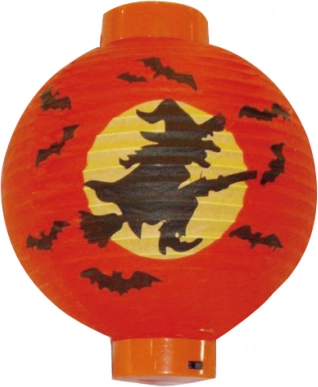 Lampione decorativo strega di Halloween 20 cm a batteria