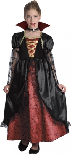 Costume da vampira per bambini 130–140 cm