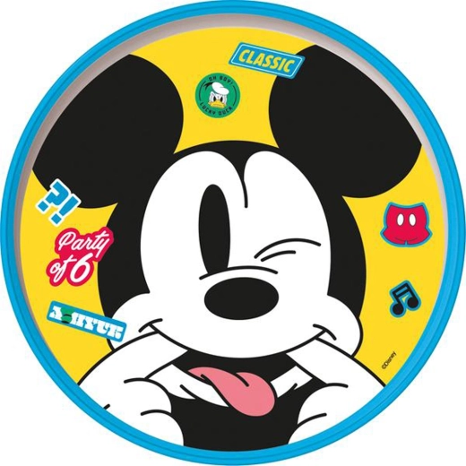 Piatto in plastica MICKEY con fondo antiscivolo 19,5 cm
