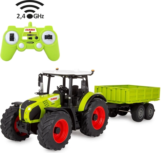 Trattore RC Claas Arion 660 con rimorchio ribaltabile 1:24