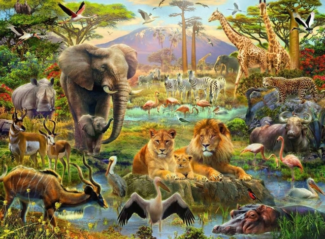 Puzzle animali della savana XXL 200 pezzi RAVENSBURGER