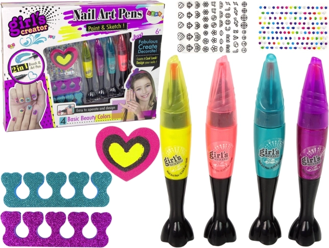 Set per decorare le unghie – 4 pennarelli