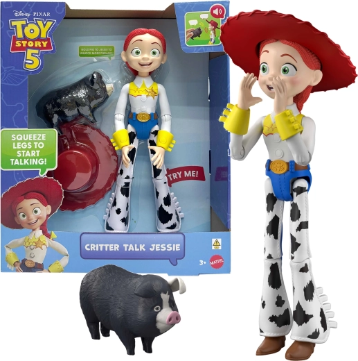 Mattel Disney Toy Story Jessie – action figure interattiva 30 cm con animaletto