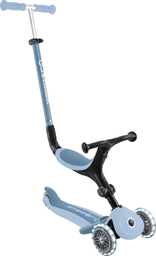 Globber Go-up Active Lights Ecologic monopattino 3 in 1 con ruote LED blueberry