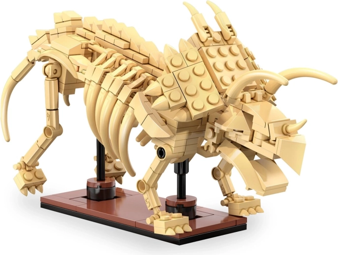 Fossile di dinosauro CaDA Triceratops in scala 1:33 con mattoncini da costruzione