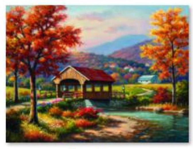 Diamond painting – paesaggio autunnale 40 × 30 cm - 1 pezzo