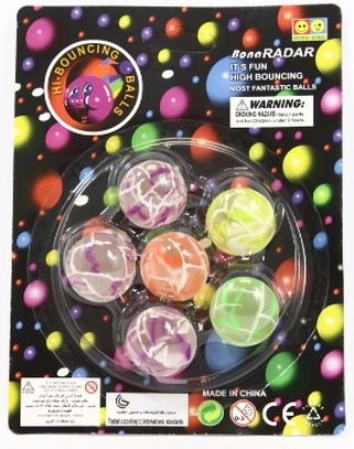 Palline in gomma 6 pz