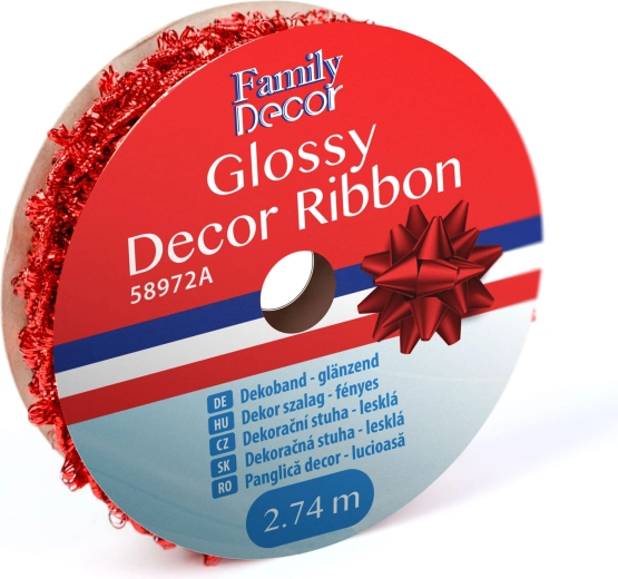 Nastro decorativo lucido rosso 2,74 m