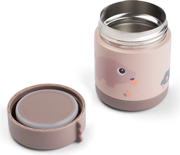 Done by Deer contenitore termico per alimenti Tiny farm rosa 300 ml
