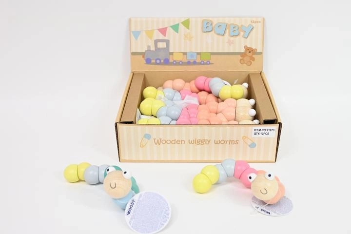 Bruco a farfalla snodabile Woodyland – giocattolo in legno flessibile