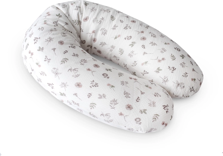 Ceba cuscino da allattamento Cebuška Multi in mussola, 190 cm – Small Twigs