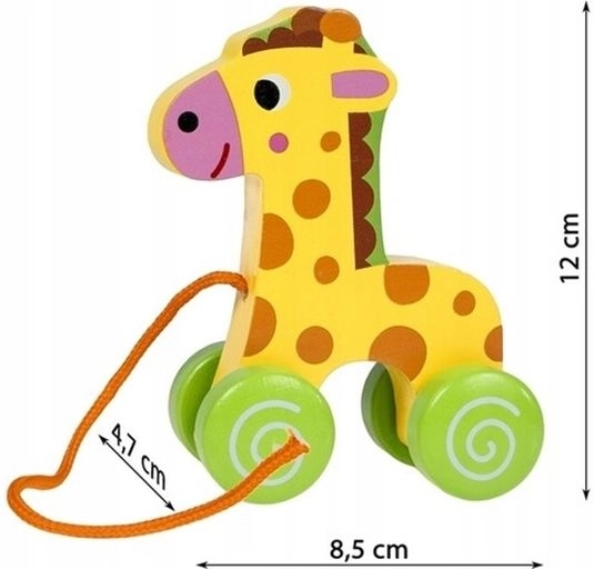 Smily Play giraffa in legno da trainare