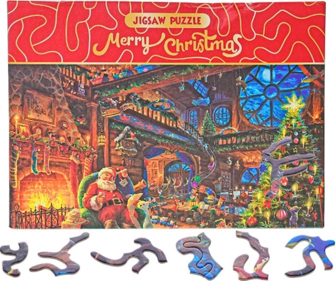 Puzzle Merry Christmas – a casa di Babbo Natale, 468 pezzi