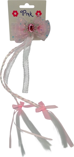 Fermaglio rosa per capelli con effetto arcobaleno Sparkys