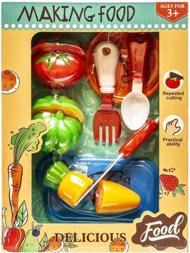 Piccolo set di verdure da tagliare con accessori