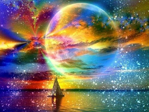 Pittura diamantata Luna 30 × 40 cm