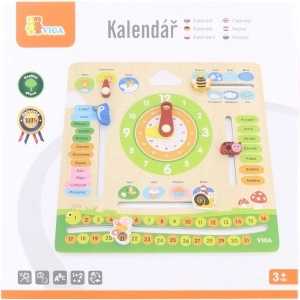 VIGA calendario educativo in legno per bambini – ceco